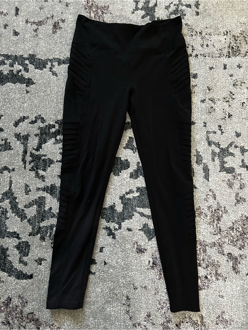 Athleta Black Delancey Moto Tight Leggings